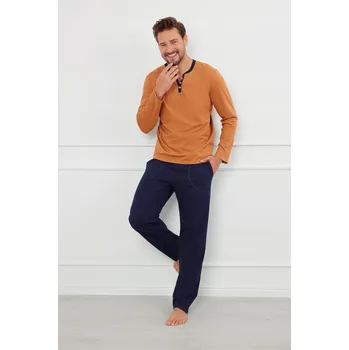 Pánské pyžamo Julius pánské pyžamo – dlouhý rukáv, dlouhé kalhoty, velikost XL