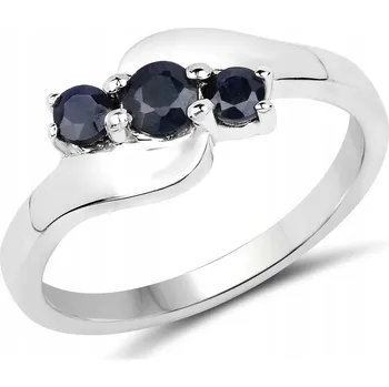 Prsten Stříbrný prstýnek se 3 přírodními safíry