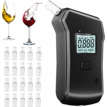 Alkohol tester POLOVODIČOVÝ TESTER ALKOHOLU + 20 NÁUSTKŮ ALKOHOL TESTER S LCD DISPLEJEM