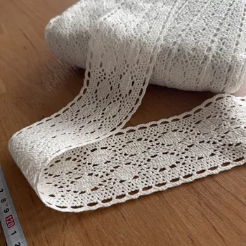 Krajka Bavlněná strojově paličkovaná krajka 7cm šíře