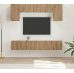 vidaXL Sestava TV skříněk 5 pcs Vysoce lesklá bílá kompozitní dřevo [3409055]