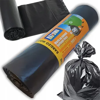 Pytle na odpadky Pytle na odpadky Raz Dwa 360 l černé extra silné 10 ks