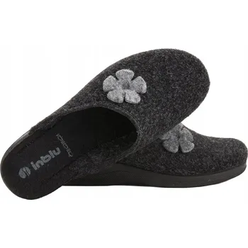 Dámská obuv INBLU CA-116 Dámské DOMÁCÍ PANTOFLE SANDÁLE PU PLST grafitové 37