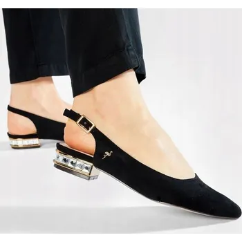 Dámské lodičky MENBUR ČERNÉ LODIČKY DÁMSKÉ S PŘEZKOU 36 3W9G2* SVATEBNÍ HOSTINA