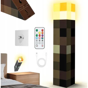 Stojací lampa LED zahradní nástěnná lampa - pochodeň s plamenem, 8 barev a regulací jasu