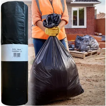 Pytle na odpadky Pytle na odpad Raz Dwa černé 240 l LDPE 40 μm 10 ks