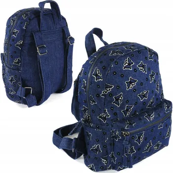 Městský batoh TMAVĚ MODRÝ DŽÍNOVÝ BATOH BATŮŽEK JEANS.200