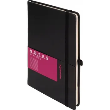 Zápisník Zápisník do kanceláře, vizitkovník, organizér NOTES MEMOFIX A5, linkovaný, černý