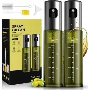 Nádoba na olej a ocet SKLENĚNÝ ROZPRAŠOVAČ NA OLEJ, OLIVOVÝ OLEJ, OCET DÁVKOVAČ VE SPREJI, ROZPRAŠOVAČ 100 ML