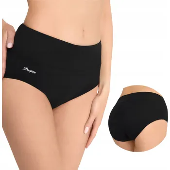 Kalhotky Dámské bavlněné kalhotky s vysokým pasem černé Hipster High Marilyn L