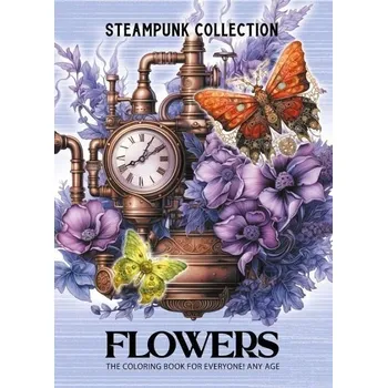 omalovánky OMALOVÁNKA A4 VERTIKÁLNÍ 8 OBRÁZKŮ KVĚTINY FIALOVÁ