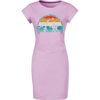Dámské šaty Bavlněné letní šaty Čas v přírodě Velikost: XL, Barva: Orchid