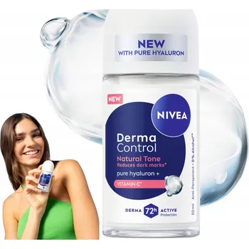 NIVEA DERMA CONTROL NATURAL TONE Dámský kuličkový antiperspirant 72h 50ml