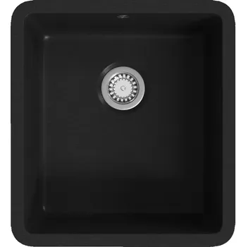 Granitový dřez Černý granitový dřez 420 x 460 x 310 mm, pod desku, se sítkem