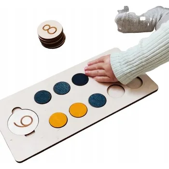 Dřevěná hračka Dřevěná sada Montessori pro výuku počítání 0-10