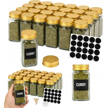 Sklenice Sada skleněných sklenic na koření 24ks ORGANIZER sklenice sklenice