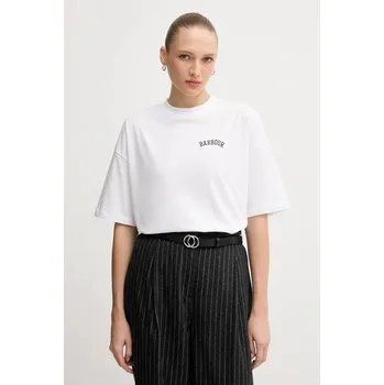 Pánské tričko Bavlněné tričko Barbour CLAYDON LTS0687 bílá 00X, vel. 42