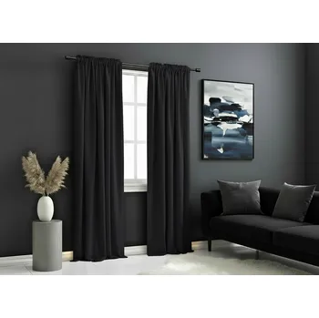 Zatemňovací závěs s řasící páskou "BLACKOUT" SHARY 135x270 cm, černá, (cena za 1 kus) MyBestHome