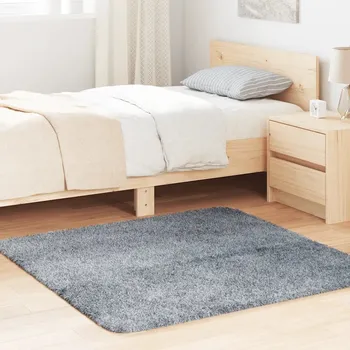 Koberec Koberec shaggy s dlouhým vlasem, NAVARRA, světle šedý, 120x120 cm