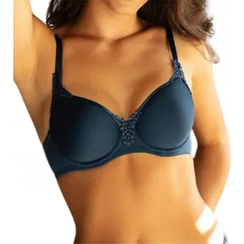 Dámské spodní prádlo Vyztužená hladká podprsenka spacer, pohodlná, basic námořnická modrá Viania Carola 75C