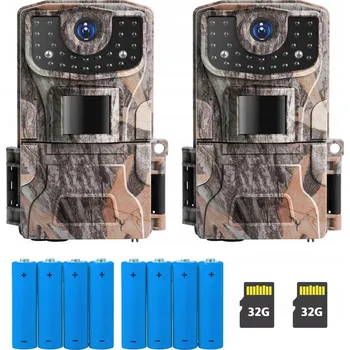 Bezpečnostní kamera KAMERA LEŚNA MYŚLIWSKA FOTOPUŁAPKA IR 2K 36MPX S KARTOU 32 GB 2KS