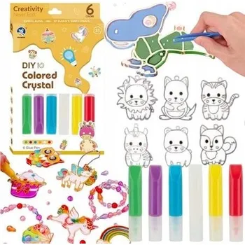 kreativní sada Sada na výrobu přívěsků WEIXINGDA DIY Colored Crystal, 6 barev