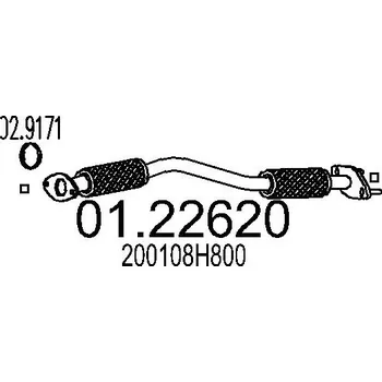 Výfukový systém Výfuková trubka MTS 01.22620