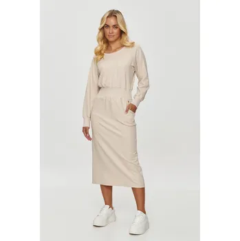 Dámské šaty Makadamia Woman's Dress M842 Makadamia krémová 2950153