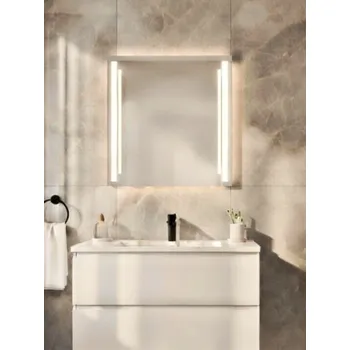 Zrcadlo Zrcadlo LED Susanna | 70x90 cm | Spínač na stěnu | 3 LED | Vyrobeno v PL