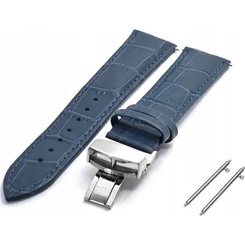 Řemínek na hodinky Kožený řemínek Diloy 336.05 s motýlkovým zapínáním 20-22 mm 22 mm