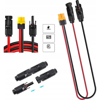 IP kamera XT60 kabel pro solární nabíjení 12AWG, adaptér XT60 na solární konektor