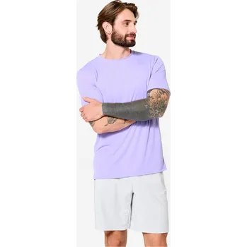 Pánské tričko DOMYOS Pánské fitness tričko s krátkým rukávem S FIALOVÁ
