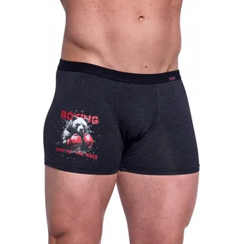 Boxerky Pánské boxerky Cornette Tattoo 280/242 Ring vel. XL (50) černý melír