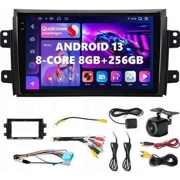Mobilní telefon ANDROID 13 RÁDIO PRO SUZUKI SX4 (2006-2013) S ANDROID AUTO, CARPLAY, BT A SIM, 8GB RAM/256GB