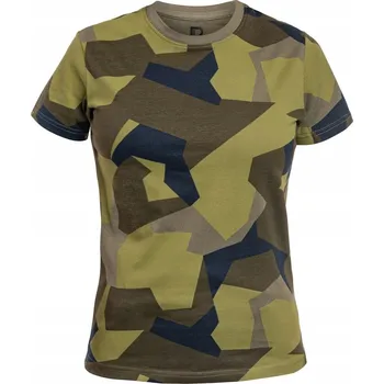 Pánské tričko Tričko dámské vojenské tričko maskáčový bavlněné Brandit - Swedish Camo M