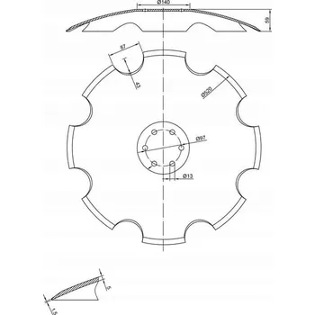 Talíř Disk talíř brány 520x5 KM060304N