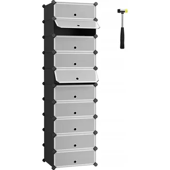 Botník Botník Songmics 43 x 173 x 31 cm Černá