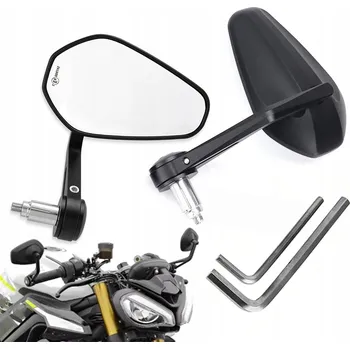 Zrcátko pro motocykl 2x zrcátka na řídítka motocyklu 7/8" s homologací E9