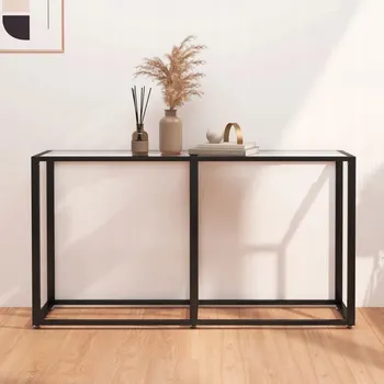 Konferenční stolek Konzolový Stolek VidaXL černá matná 140 x 75,5 x 35 cm