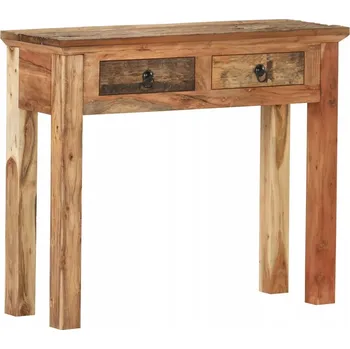 Konferenční stolek Rustikální konzolový stolek z recyklovaného dřeva a akácie, 90,5x30x75 cm