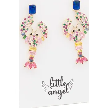 Náušnice Lesklé visací Náušnice s barevnými zirkony RAK