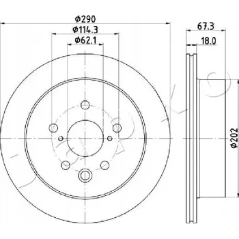 Brzdový kotouč Japko 61257C Brzdový kotouč