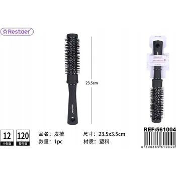 hřeben Černý ocelový hřeben na vlasy 23,5 cm