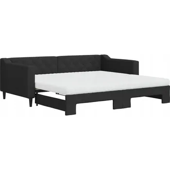 Pohovka Černá pohovka s funkcí spaní 213 x 100 x 67 cm, rozkládací na 192,5 cm