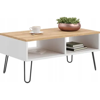 Konferenční stolek Konferenční stolek Kobi obdélníkový 90 x 50 x 40 cm dub craft zlatý