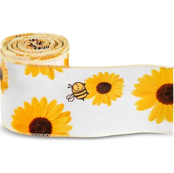 Stuha H. Holtermann Dárková stuha slunečnice s včelkou 64 mm