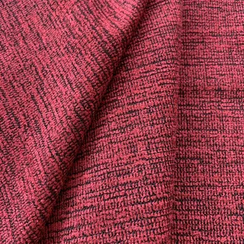 Žinylková kostýmovka, červenočerná, vlna, viskóza, PES Slovena Žilina