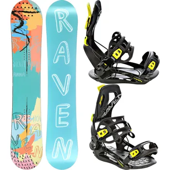 Snowboard RAVEN Snowboard set Raven Anna + vázání Raven FT360 142cm VÍCEBAREVNÁ|ZELENÁ 2023
