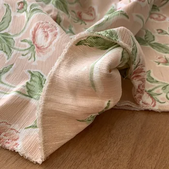 Retro dekorační látka/ryps pivoňky, bavlna/synt.vl.