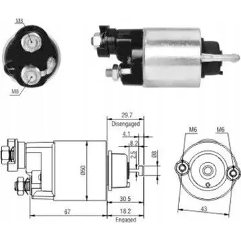 Startér Elektromagnetický spínač, startér Hoffer 46149
